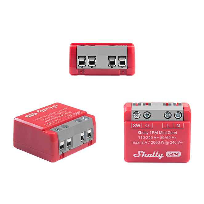Shelly 1PM Mini Gen4 — Mini Relé 1 canal (ON/OFF) 8A com Medição de Consumo, Wi-Fi + Matter - Image 2