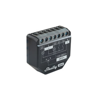 Shelly 2PM Gen4 — Relé 2 canais 10A c/Medição de Consumo, Controlo Estores, Wi-Fi +Zigbee +Matter
