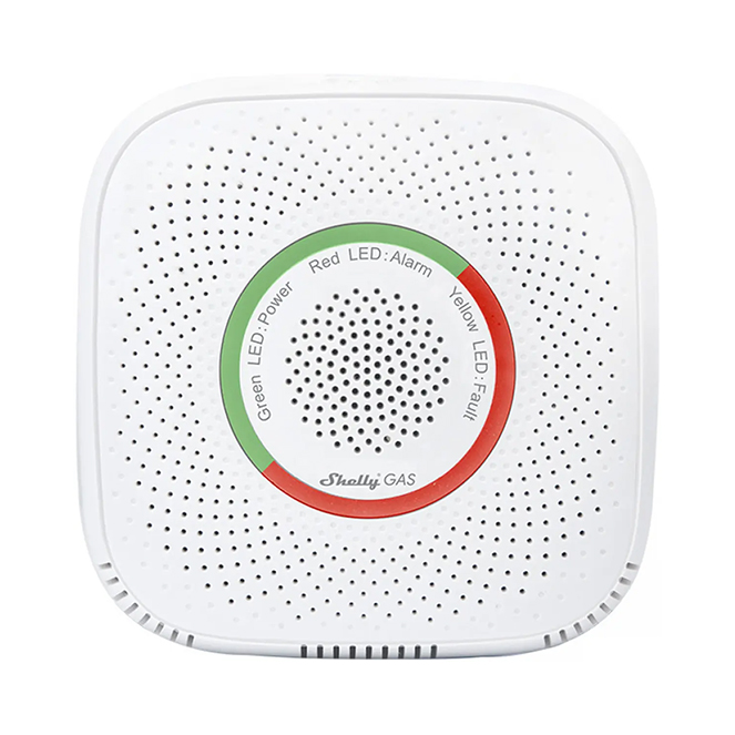 Shelly GAS LPG — Sensor de Deteção de Gás GPL com Alarme Sonoro e Luminoso, Wi-Fi