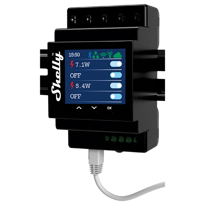 Shelly Pro 4PM — Relé 4 Canais para Calha DIN, 4x16A com Medição Consumo Wi-Fi+Bluetooth+LAN - Image 2