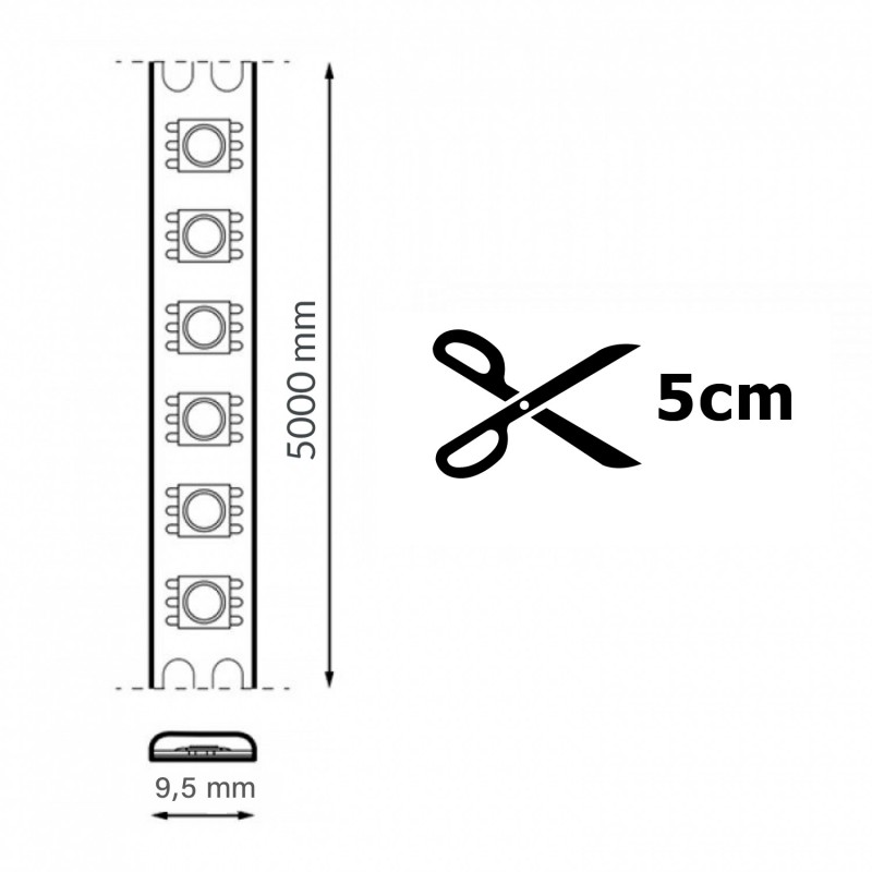 Fita LED 24V SMD Ziadna IP65 5W/m – 5 Metros 6500K - Image 2