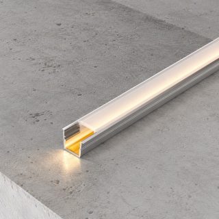 Perfil de Alumínio Easyled de Embutir com Fita LED Freecut COB 12V 8W/m – 2 Metros 2700K