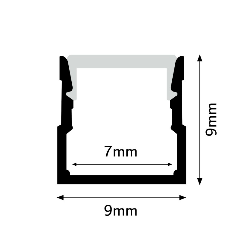 Perfil de Alumínio Easyled de Superfície Com Fita Led Freecut Cob 12V 8W/m – 2 Metros 4000K - Image 2