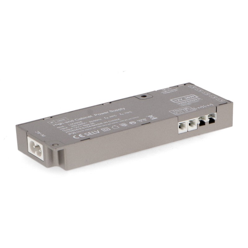 Fonte de Alimentação LED Para Móveis 36W 12V – 5 Saídas - Image 3