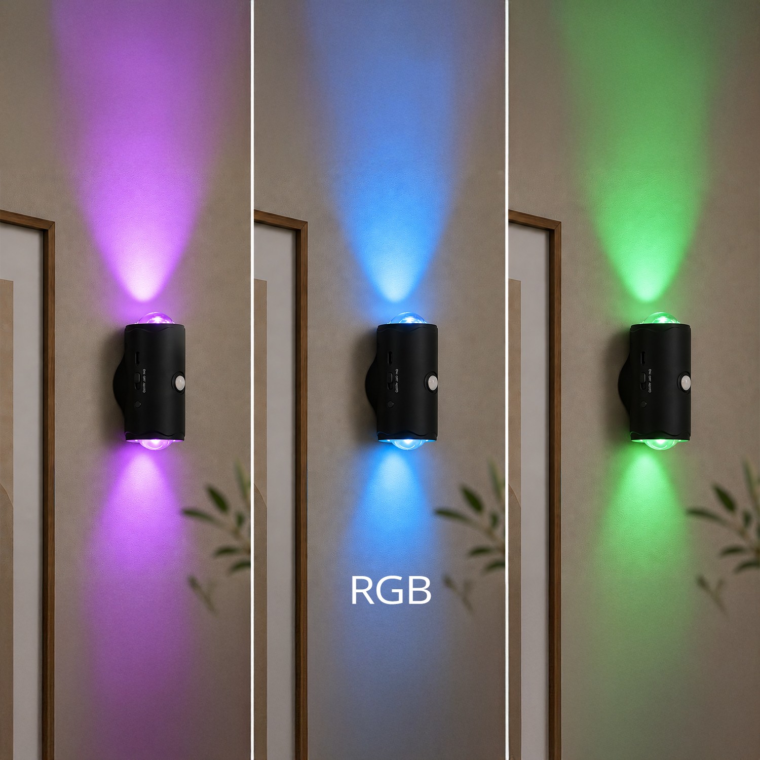 Aplique LED Black Com Sensor Colours Rgb Sem Fios - Image 6