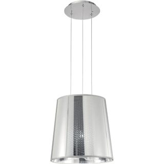 Candeeiro de tecto GLASGOW 1xE27 Alt.Reg.xD.35cm cinzento/cromado