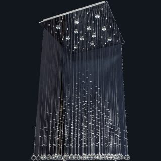 Candeeiro de tecto ALICE 12xGU10 C.80xL.80xAlt.160cm cromado