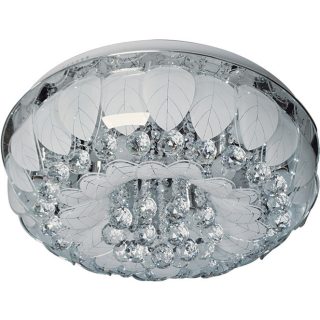 Plafond GLORIA 12xE14+86x0.2W LED+15x0.06W LED Alt.38xD.60cm cromado