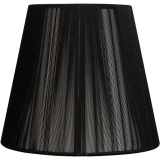 Abat-jour INDIRA redondo cónico de fios com pinça Alt.9xD.14cm preto