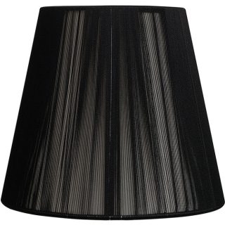 Abat-jour INDIRA redondo cónico de fios com encaixe E27 Alt.14xD.25cm preto