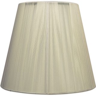Abat-jour INDIRA redondo cónico de fios com encaixe E27 Alt.24xD.40cm bege