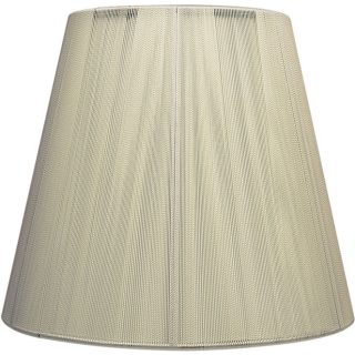 Abat-jour INDIRA redondo cónico de fios com encaixe E27 Alt.27xD.45cm bege