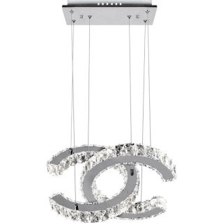 Suspensão ARGON 1x48W LED 3840lm 3000K C.47xL.30xAlt.Reg.cm transparente