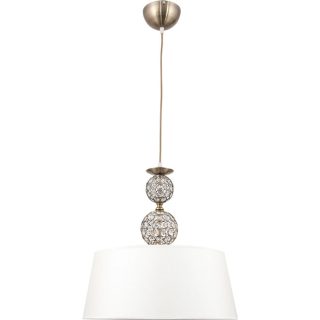 Suspensão KEGAN 1xE27 Alt.Reg.xD.45cm oxidado/branco