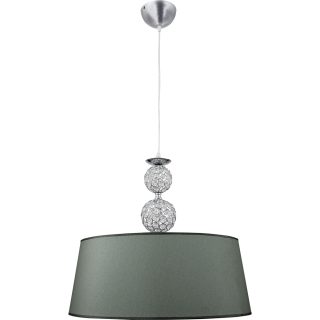 Suspensão KEGAN 1xE27 Alt.Reg.xD.45cm cromado/prata