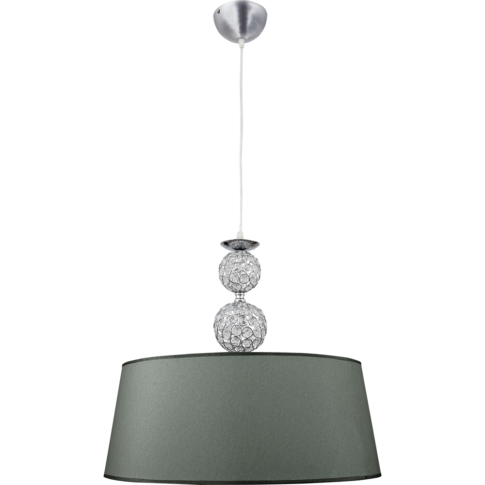 Suspensão KEGAN 1xE27 Alt.Reg.xD.45cm cromado/prata