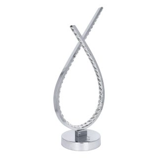 Candeeiro de mesa DRAGON 12W LED 3800lm 4000K Alt.45xD.18cm cromado com cristais