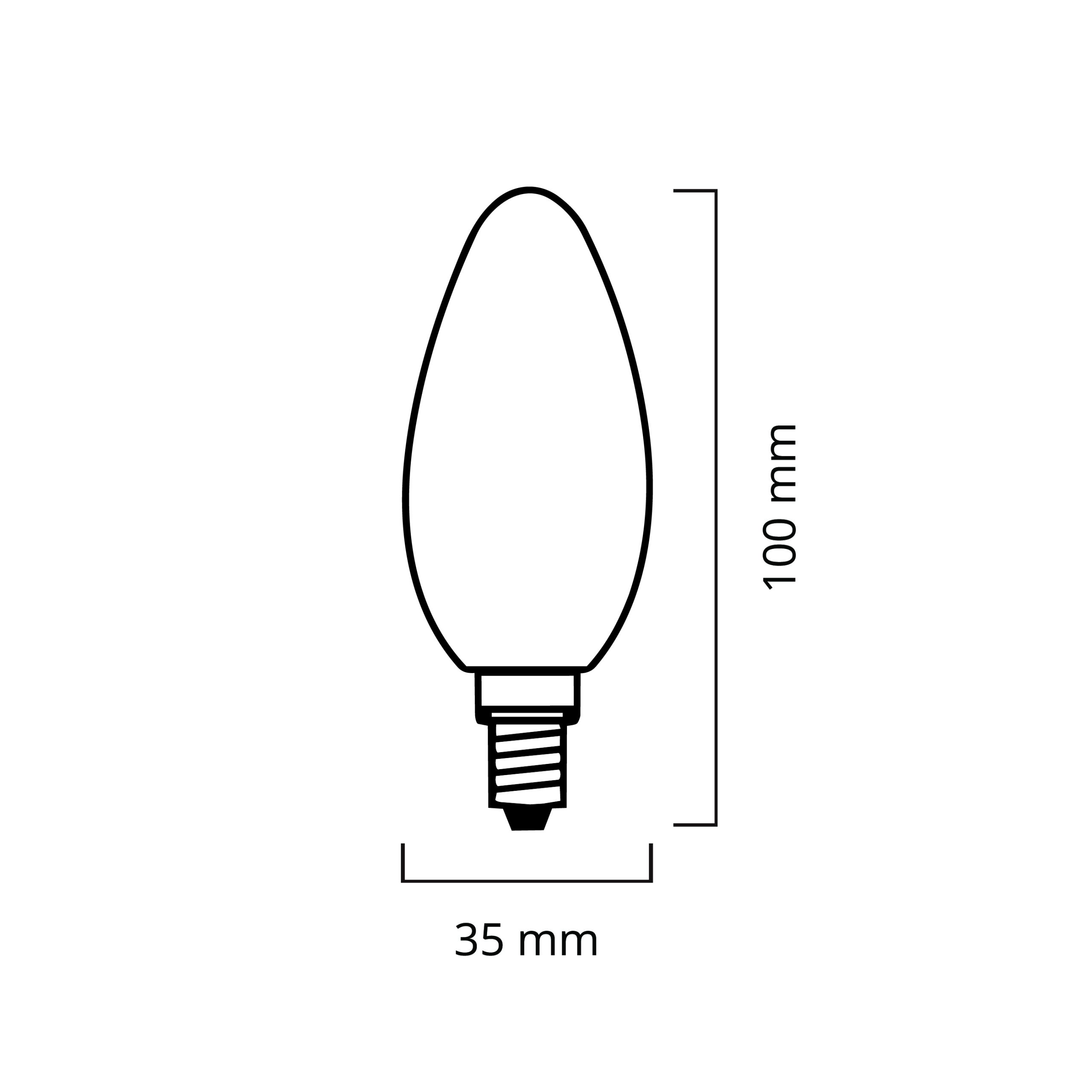 Lâmpada E14 (fino) Vela CLASSIC LED 2W 2700K 250lm transparente - Image 2