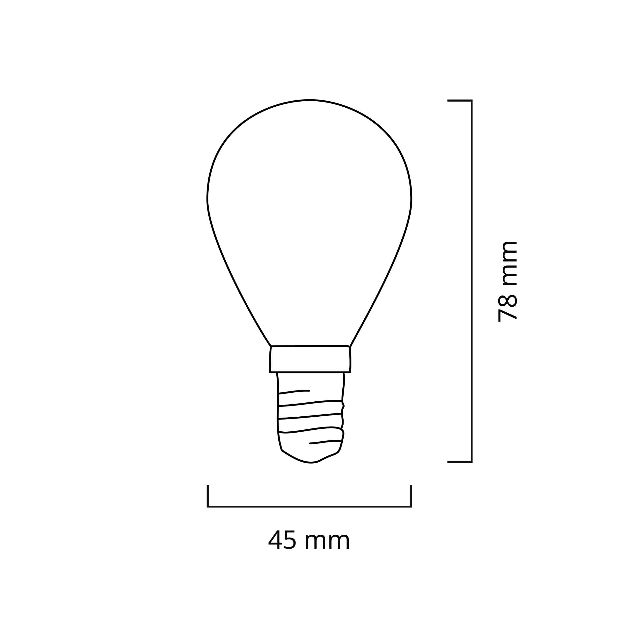 Lâmpada E14 (fino) Esférica CLASSIC LED 4W 4000K 470lm transparente - Image 2