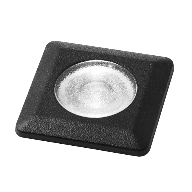 Aplique/Foco de encastrar ALDO quadrado 1xG9 1,7W 3000K IP67 C.5xL.5xAlt.11cm resina preta