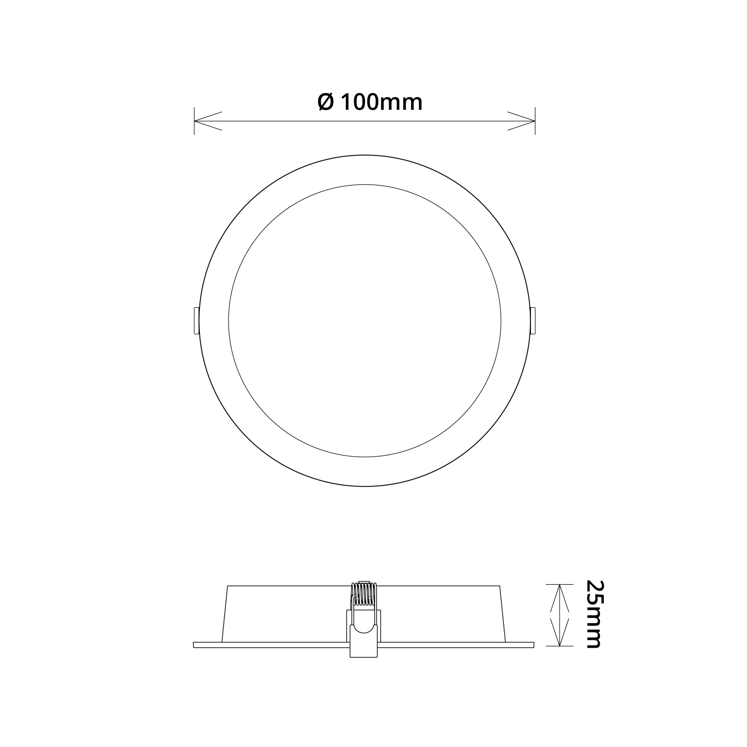 Foco de encastrar INTEGO TECHNO PP redondo 4W LED 3000K 300lm 120° A.2,5xD.10cm branco - Image 2