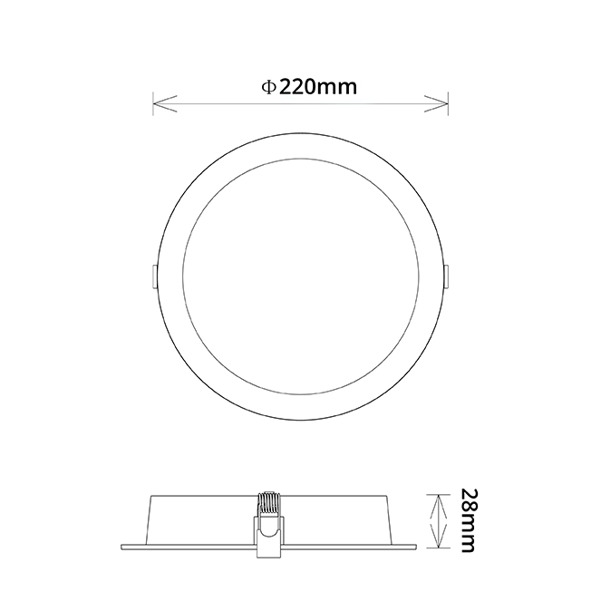 Foco de encastrar INTEGO TECHNO PP redondo 18W LED CCT 1800lm 120° A.2,8xD.22cm branco - Image 2