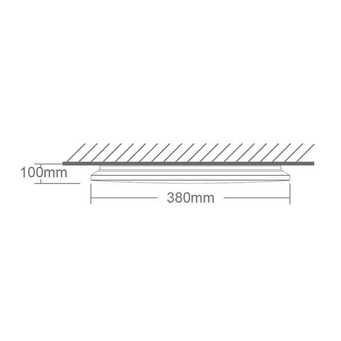 Plafond LED Surf Modern LED 24W CCT 2500lm Alt.5xD.38cm c/sensor PIR branco - Image 2