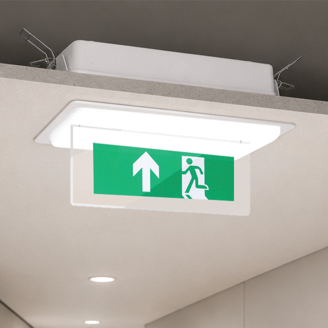 Luz de emergência KESTIS mista 1x3,5W LED 120lm 4000K C.26xL.9,2xAlt.5,2cm Branco - Image 2