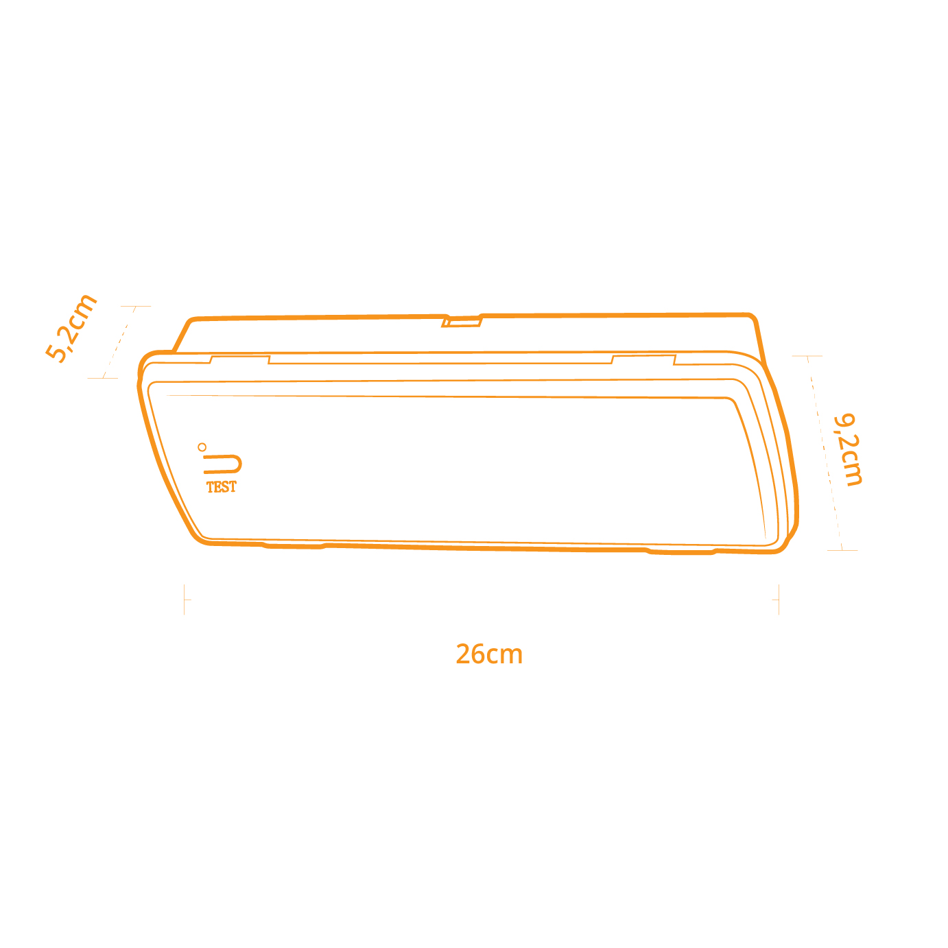 Luz de emergência KESTIS mista 1x3,5W LED 120lm 4000K C.26xL.9,2xAlt.5,2cm Branco - Image 3
