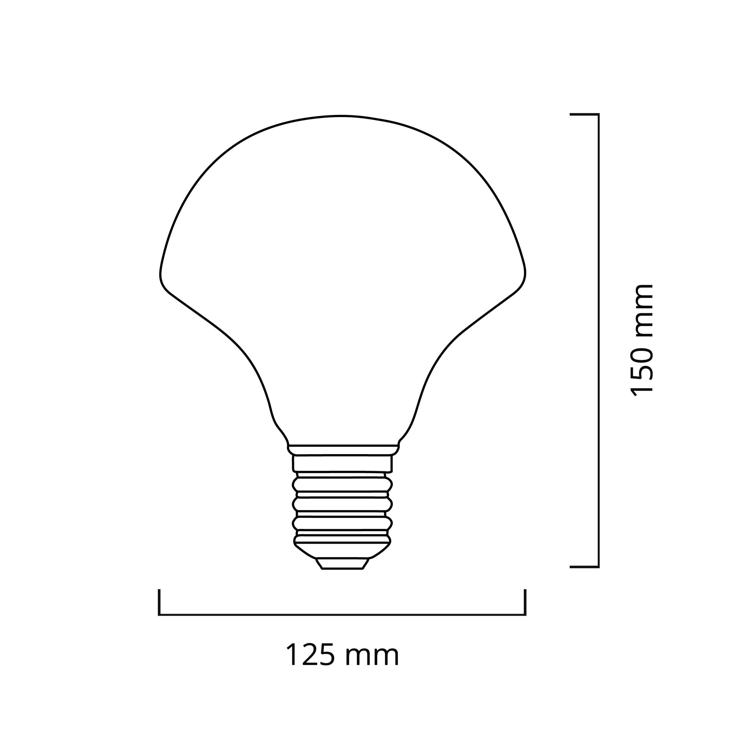 Lâmpada E27 (grosso) Flor CLASSIC DECOLED D125 4W 1800K 300lm Ambar - Image 2