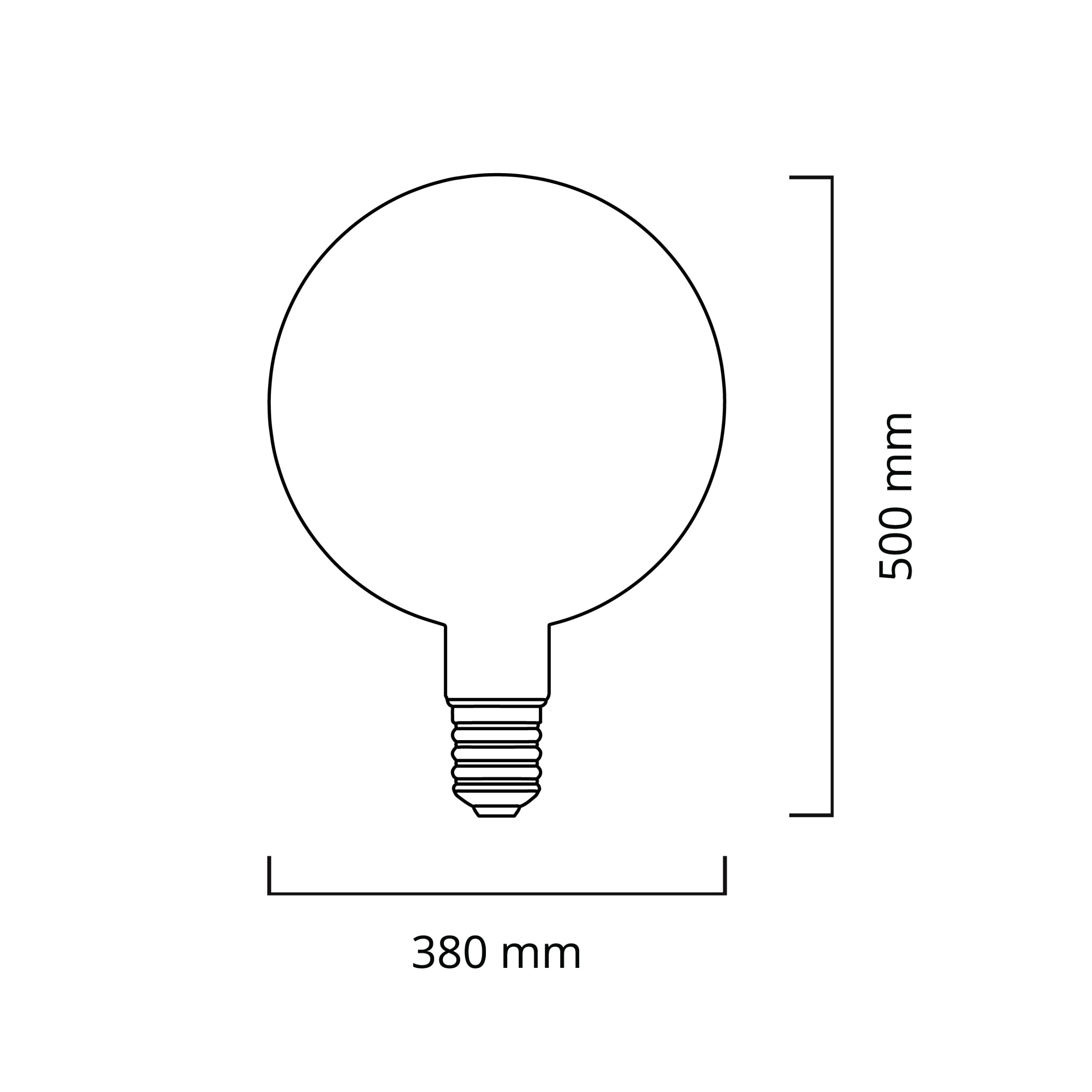 Lâmpada E40 Globo CLASSIC DECOLED Regulável D380 8W 1800K 630lm Ambar - Image 2