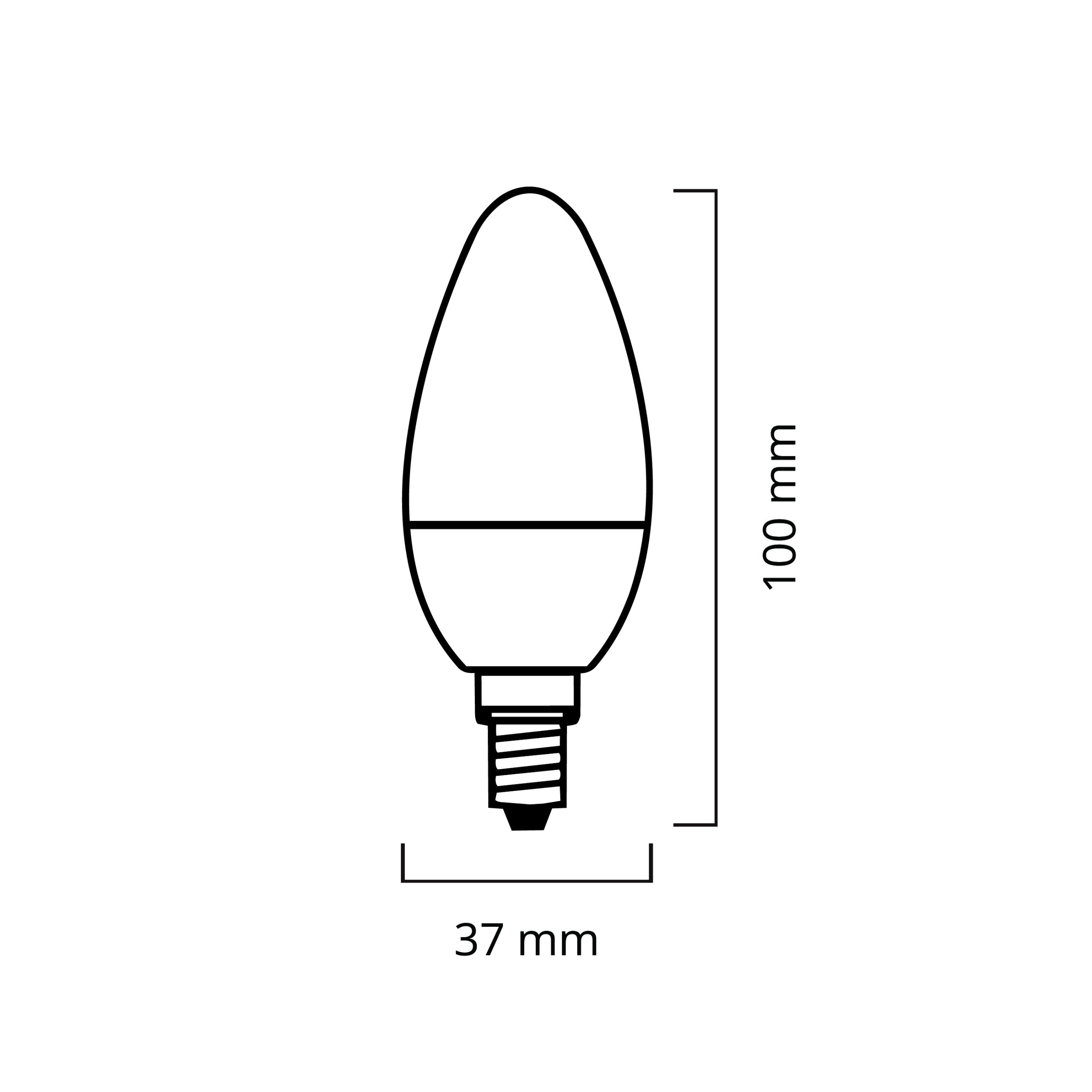Lâmpada E14 (fino) Vela HIVISION LED 6.5W 4000K 806lm Branca - Image 2