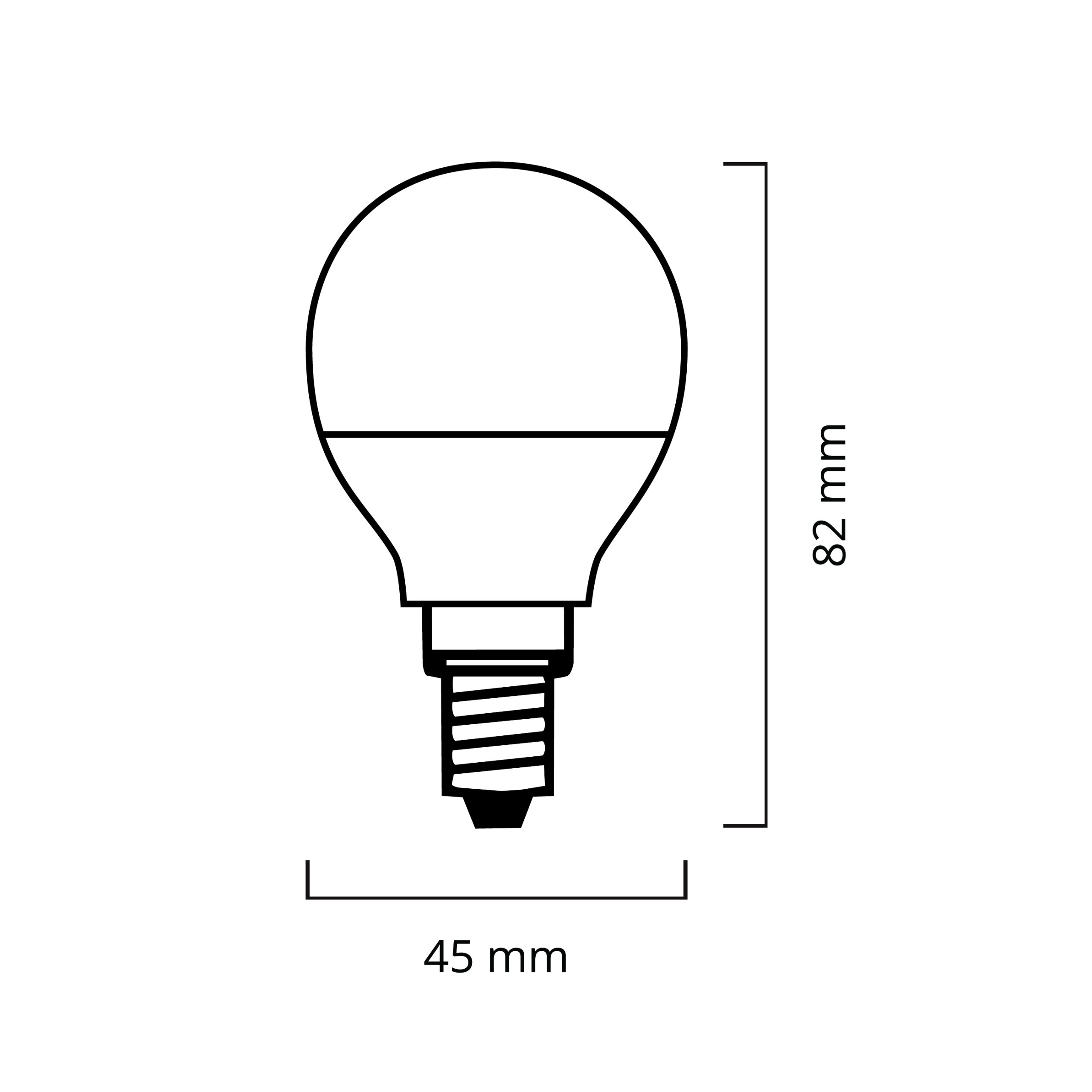 Lâmpada E14 (fino) Esférica HIVISION LED 6.5W 3000K 806lm Branca - Image 2