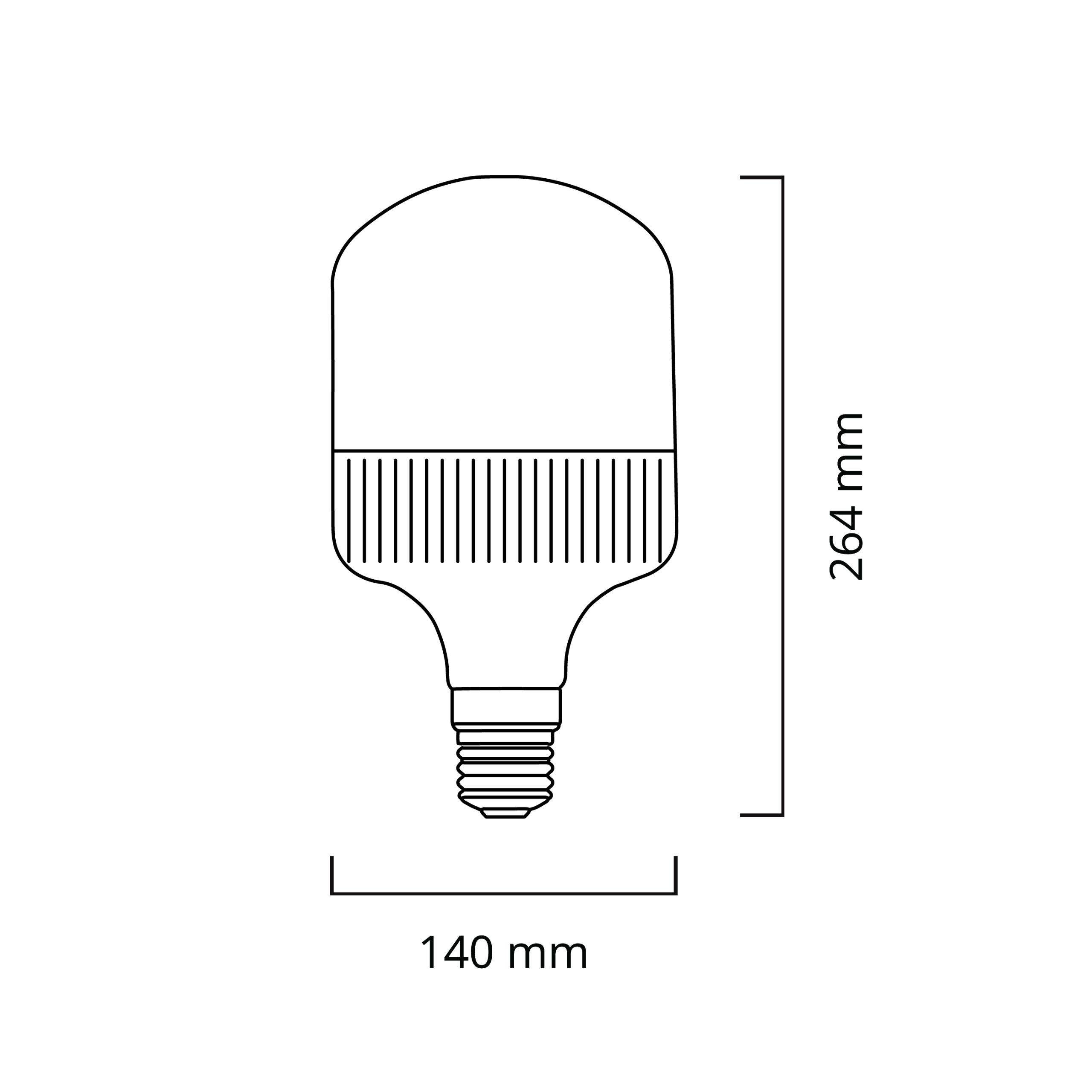 Lâmpada E40 Bala VALUE LED 100W 6400K 9000lm Branca - Image 2
