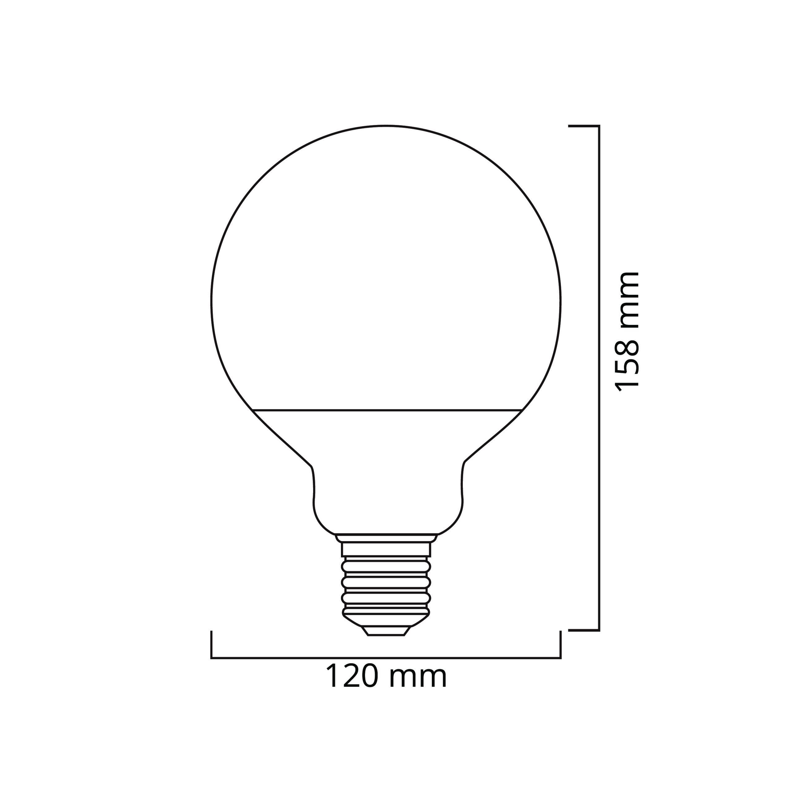 Lâmpada E27 (grosso) Globo DURAMAX LED D120 28W 4000K 2400lm - Image 2