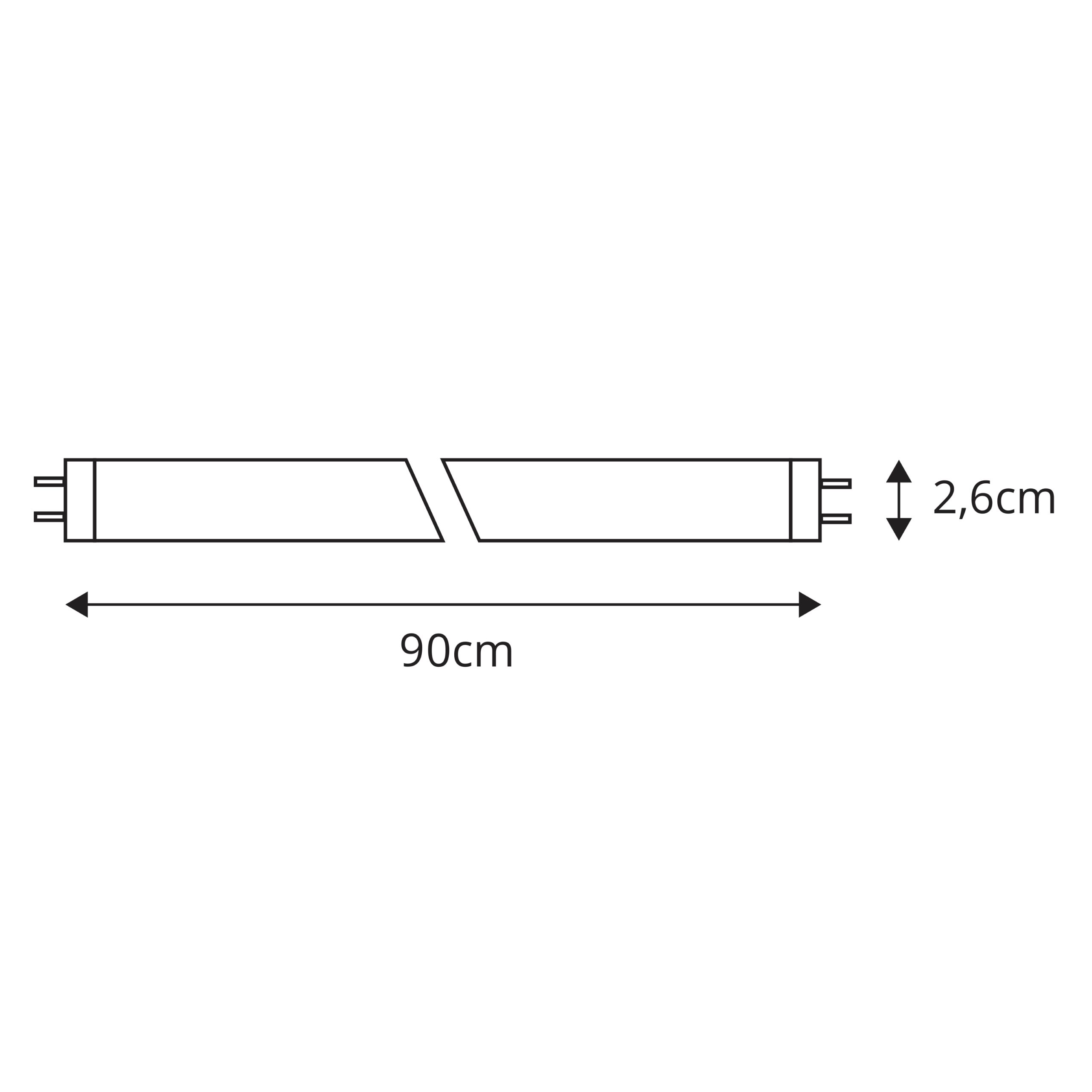 Lâmpada G13 T8 Tubular ECOHERITAGE LED 90cm 14W 6400K 1400lm - Image 3