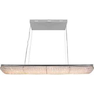 Candeeiro de tecto HELSÍNQUIA 1x68W LED 6120lm C.120xL.28xAlt.Reg.cm transparente/cromado