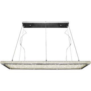 Candeeiro de tecto VARSÓVIA 1x68W LED 5400lm C.120xL.30xAlt.Reg.cm transparente/cromado