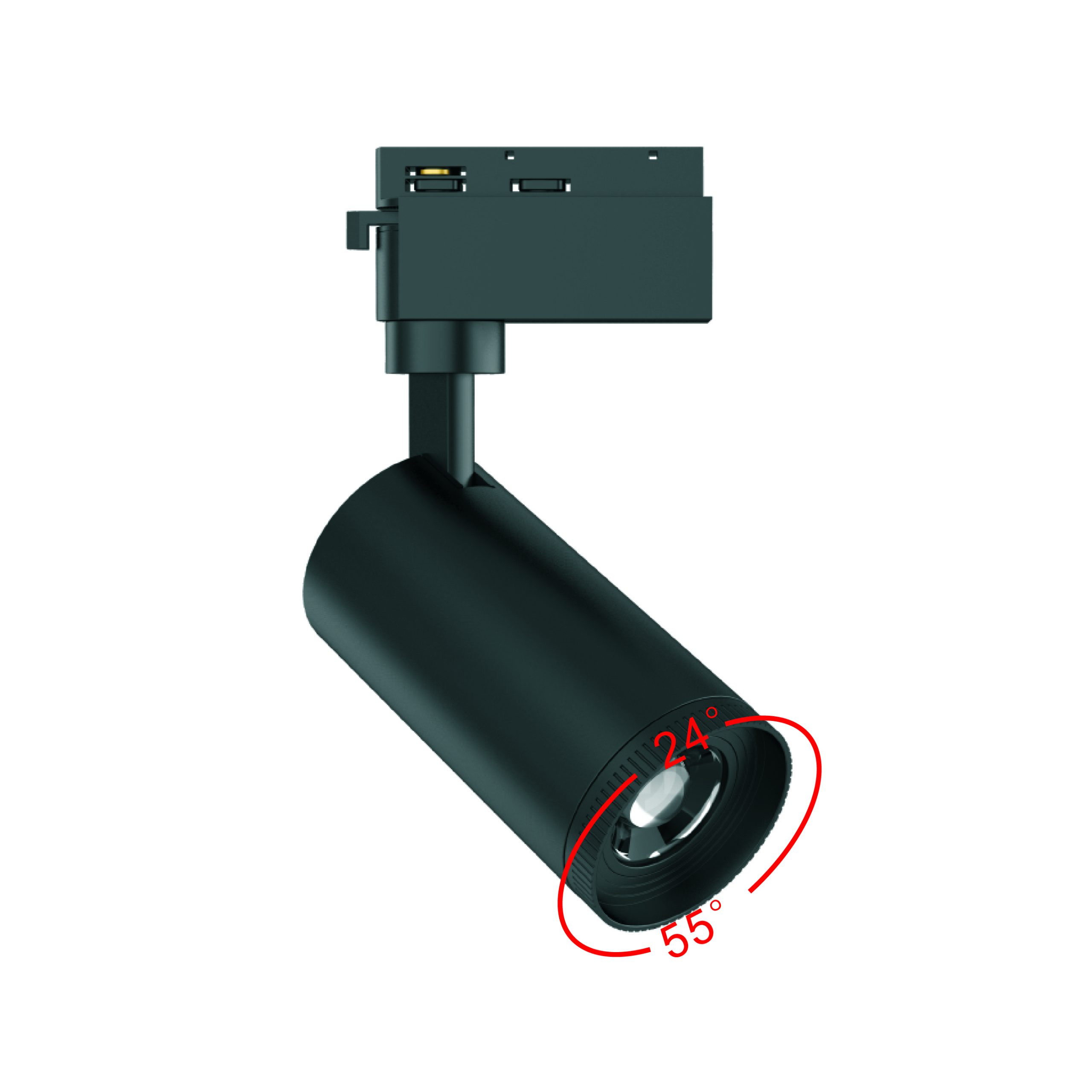 Foco para calha ARGOS (2 condutores) 30W LED CCT C.7,5xL.8xAlt.23cm preto - Image 2