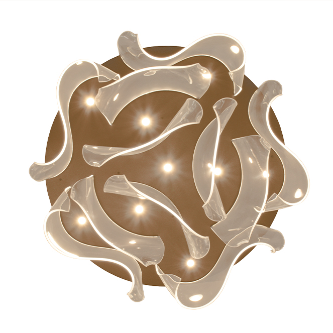 Plafond CLAIRE CCT LED 150W 6750lm 2700K/4000K/6000K D.150cm Dourado - Image 2