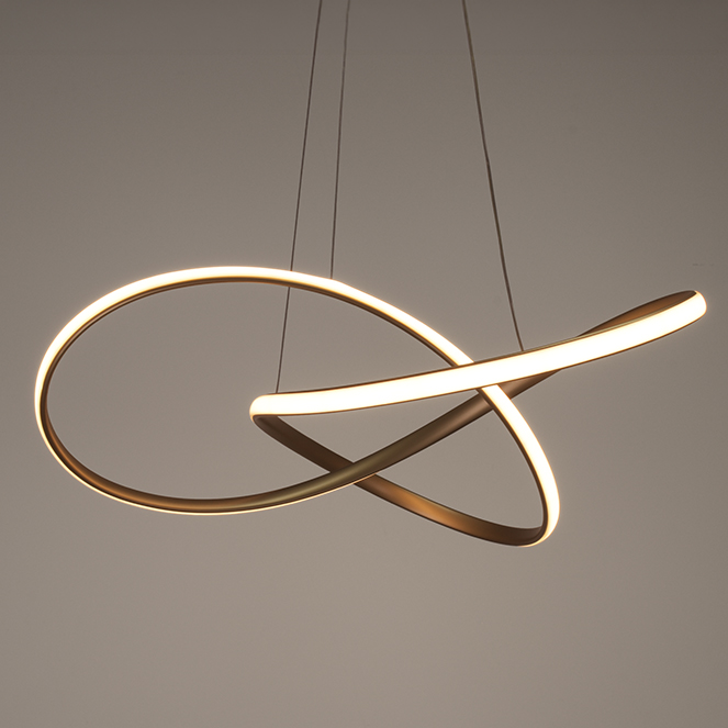 Suspensão SAMIRA 40W LED 3CCT 1700lm D.60cm dourada - Image 3