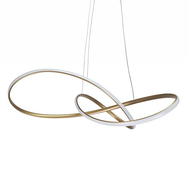 Suspensão SAMIRA 64W LED 3CCT 1100lm D.80cm dourada - Image 2