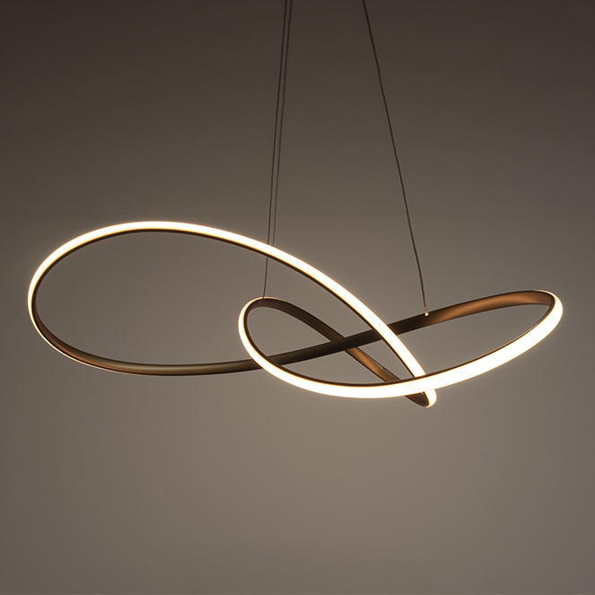 Suspensão SAMIRA 64W LED 3CCT 1100lm D.80cm dourada - Image 3