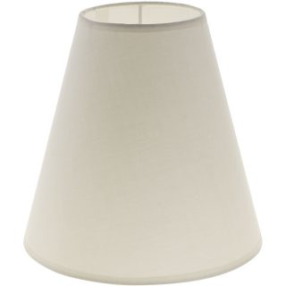 Abat-jour CIPRIOTA redondo cónico tela PVC802 com encaixe E27 Alt.20xD.20cm bege