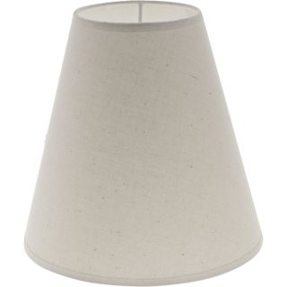 Abat-jour CIPRIOTA redondo cónico tela PVC8886 com encaixe E27 Alt.20xD.20cm natural (cru)
