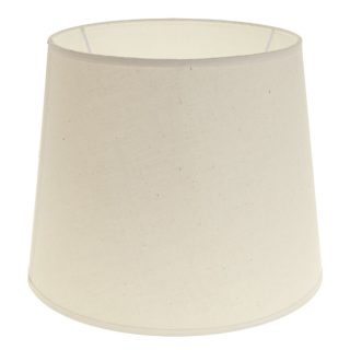 Abat-jour CIPRIOTA redondo cónico tela PVC8886 com encaixe E27 Alt.20xD.25cm natural (cru)