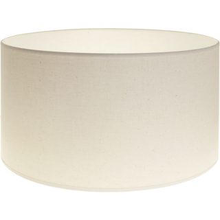 Abat-jour CIPRIOTA redondo tela PVC8886 com encaixe E27 Alt.22xD.40cm natural (cru)
