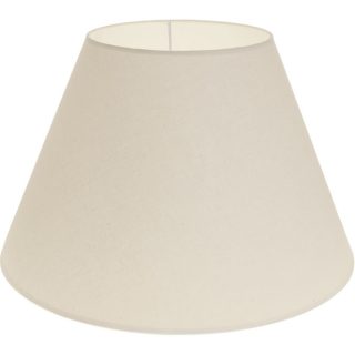 Abat-jour CIPRIOTA redondo cónico tela PVC8886 com encaixe E27 Alt.28xD.45cm natural (cru)