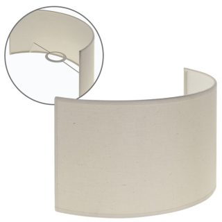 Abat-jour CIPRIOTA redondo tela PVC8886 com encaixe E27 C.30xL.14xAlt.17cm natural (cru)