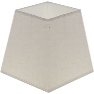 Abat-jour CIPRIOTA quadrado prisma tela PVC8886 com encaixe E27 C.15xL.15xAlt.14cm natural (cru)